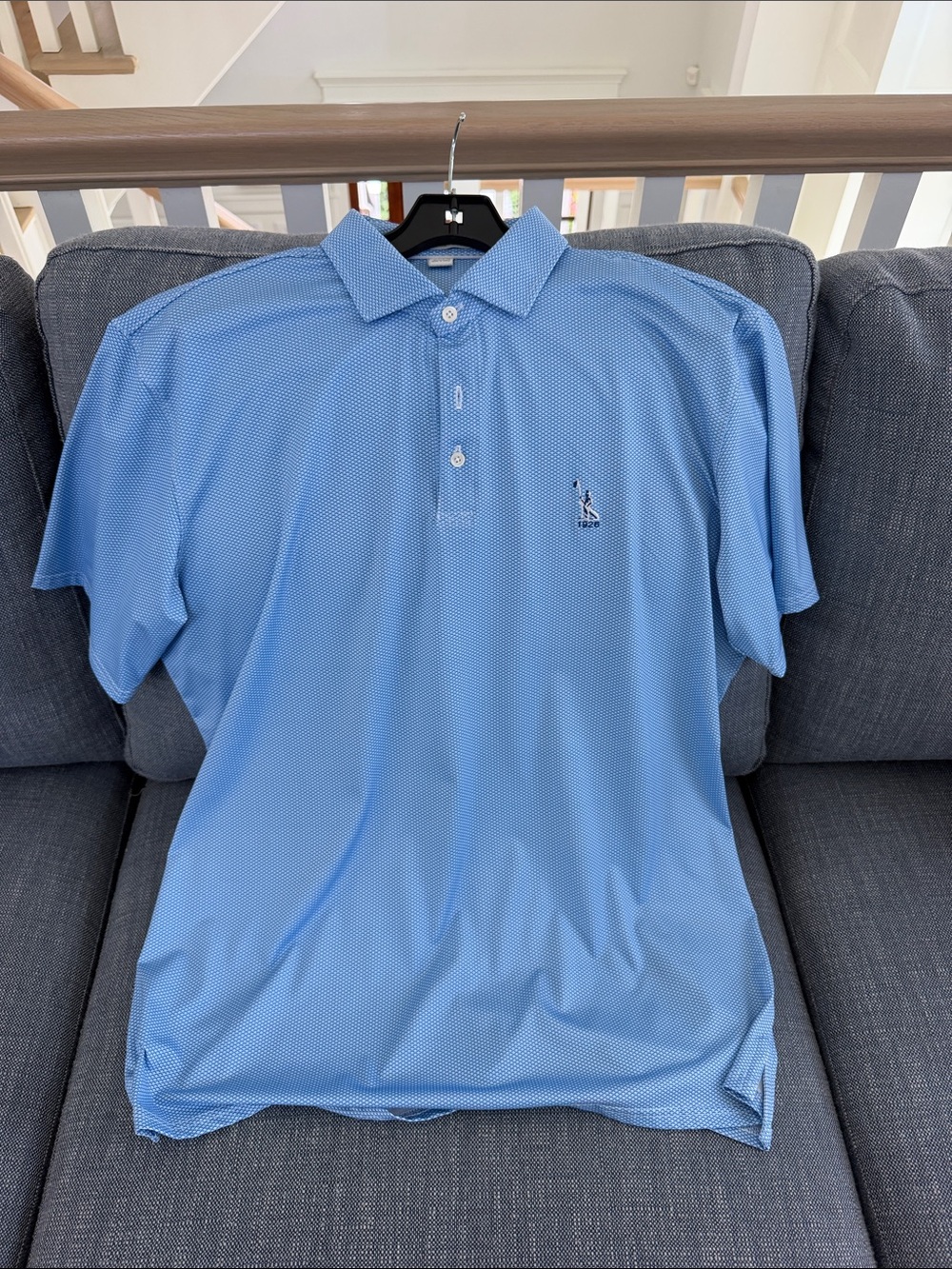 Holderness & Bourne Rolling Green Men's Light Blue Performance Polo